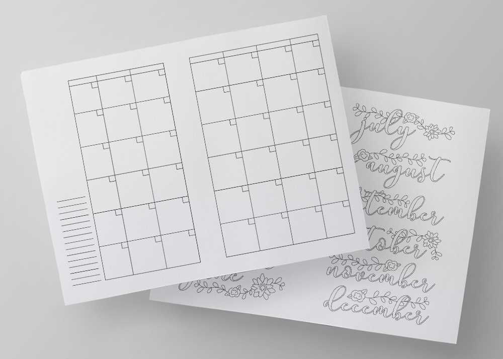 free 2 month calendar template