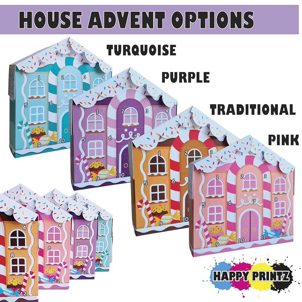 advent calendar house template