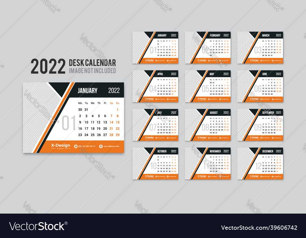 desk calendar template
