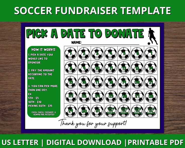 sponsor a day calendar fundraiser template