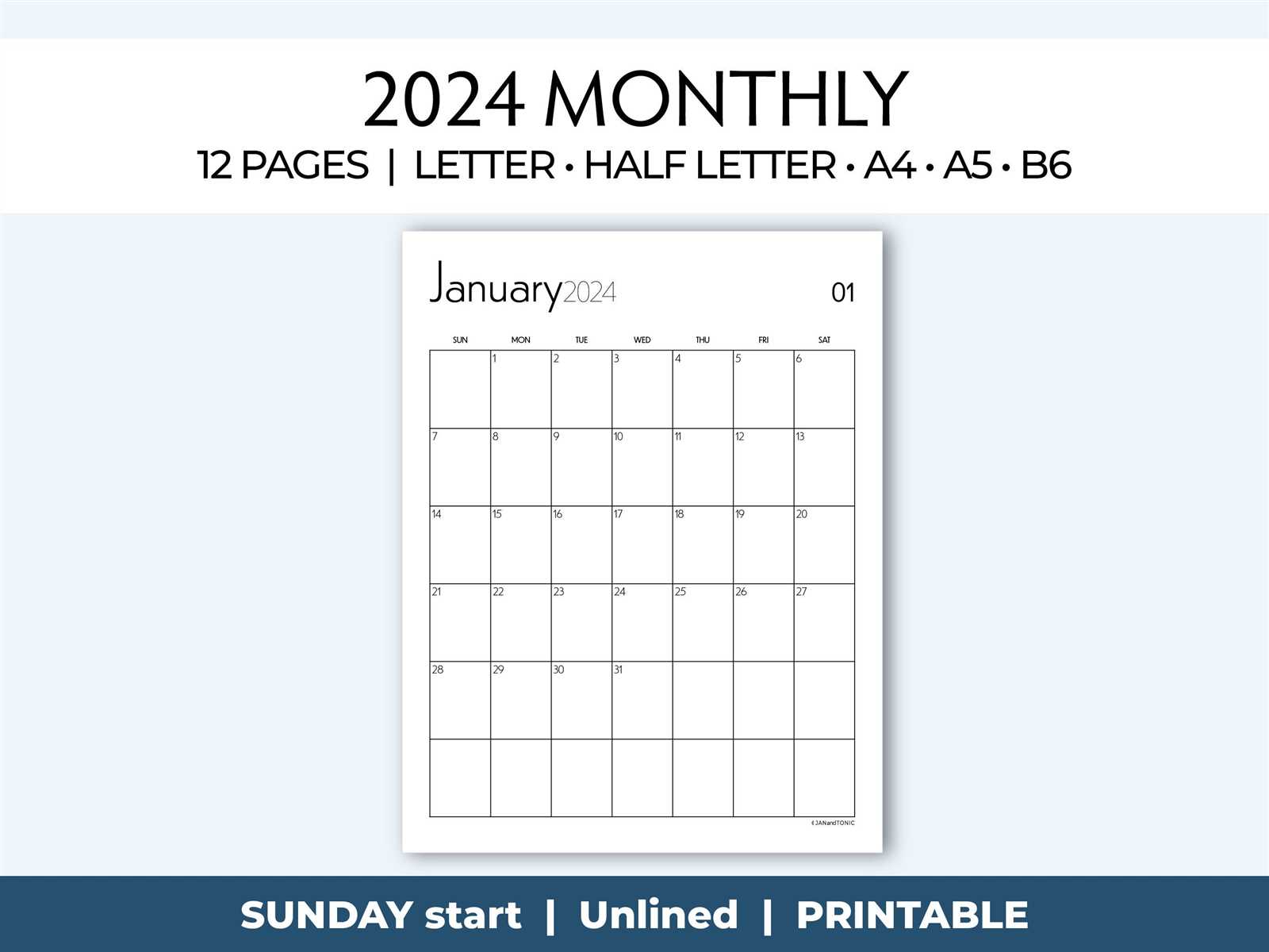 8.5 x 5.5 calendar template free