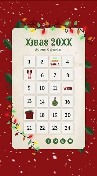 animated advent calendar template