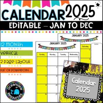 january 2025 calendar editable template