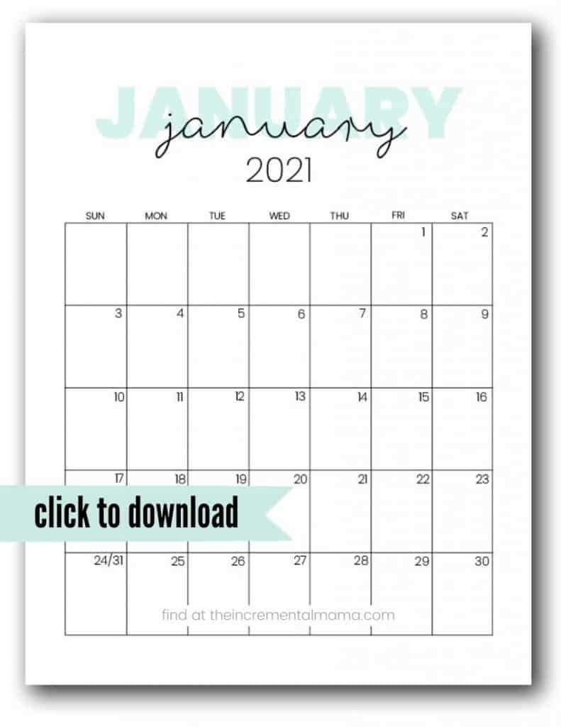 january calendar template