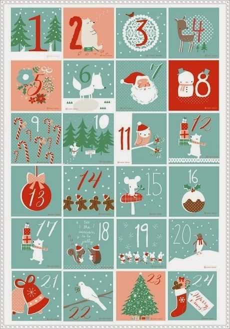 free advent calendar template