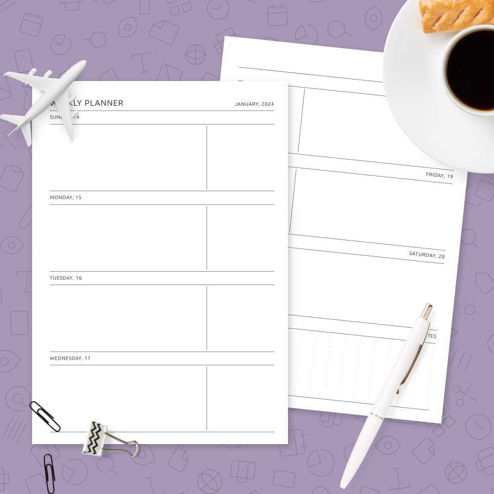 printable 2 page calendar template