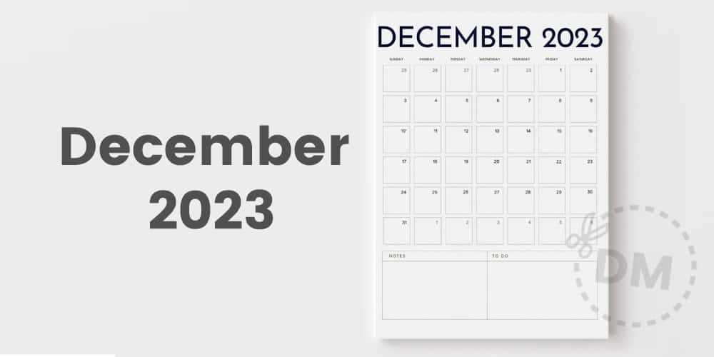 printable december calendar template