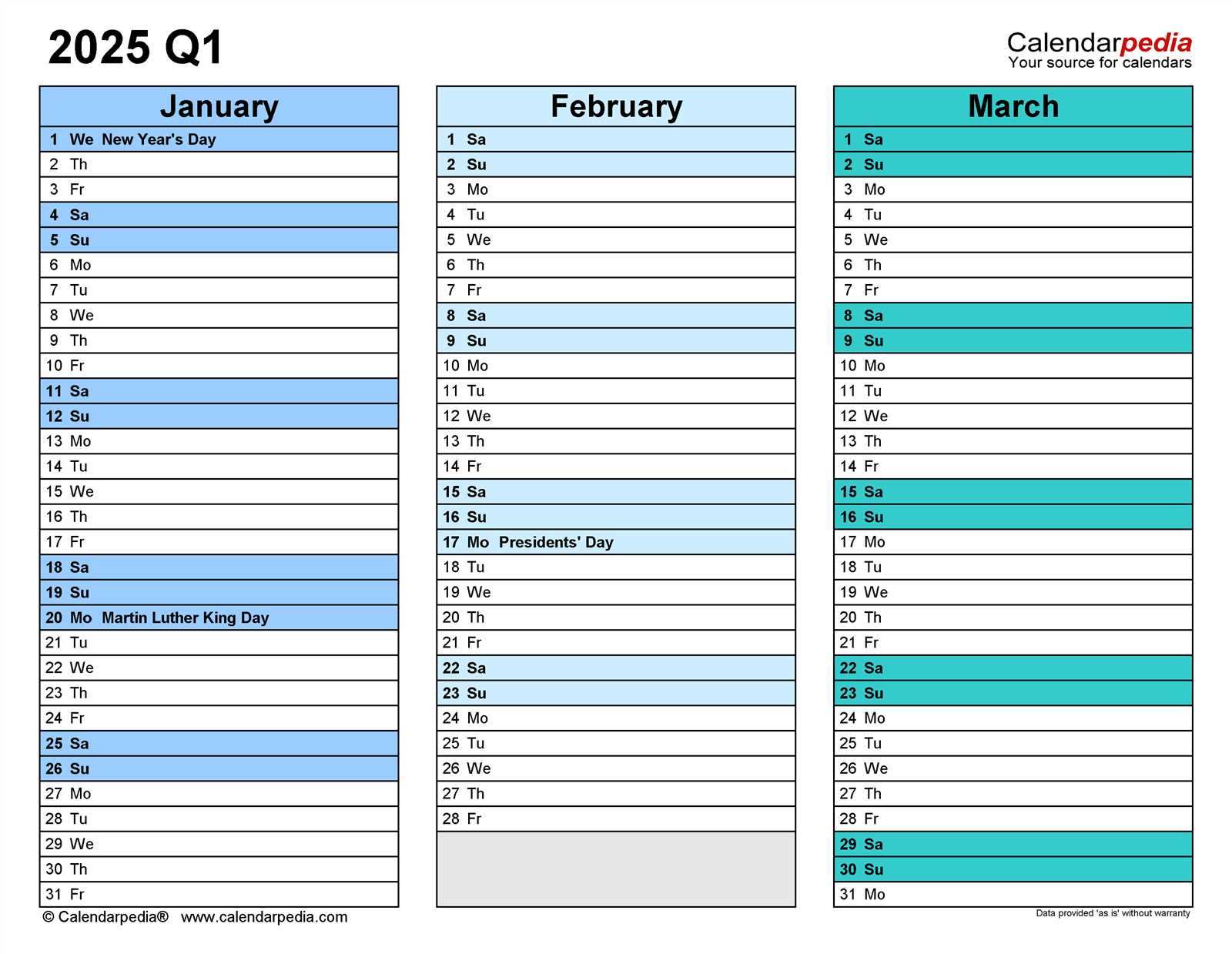 adjustable calendar template 2025