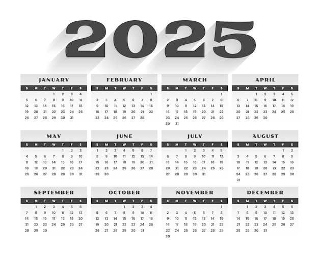 free template for calendar 2025