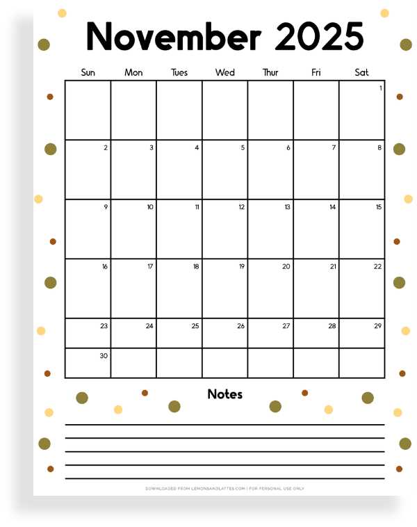 nov 2026 calendar template