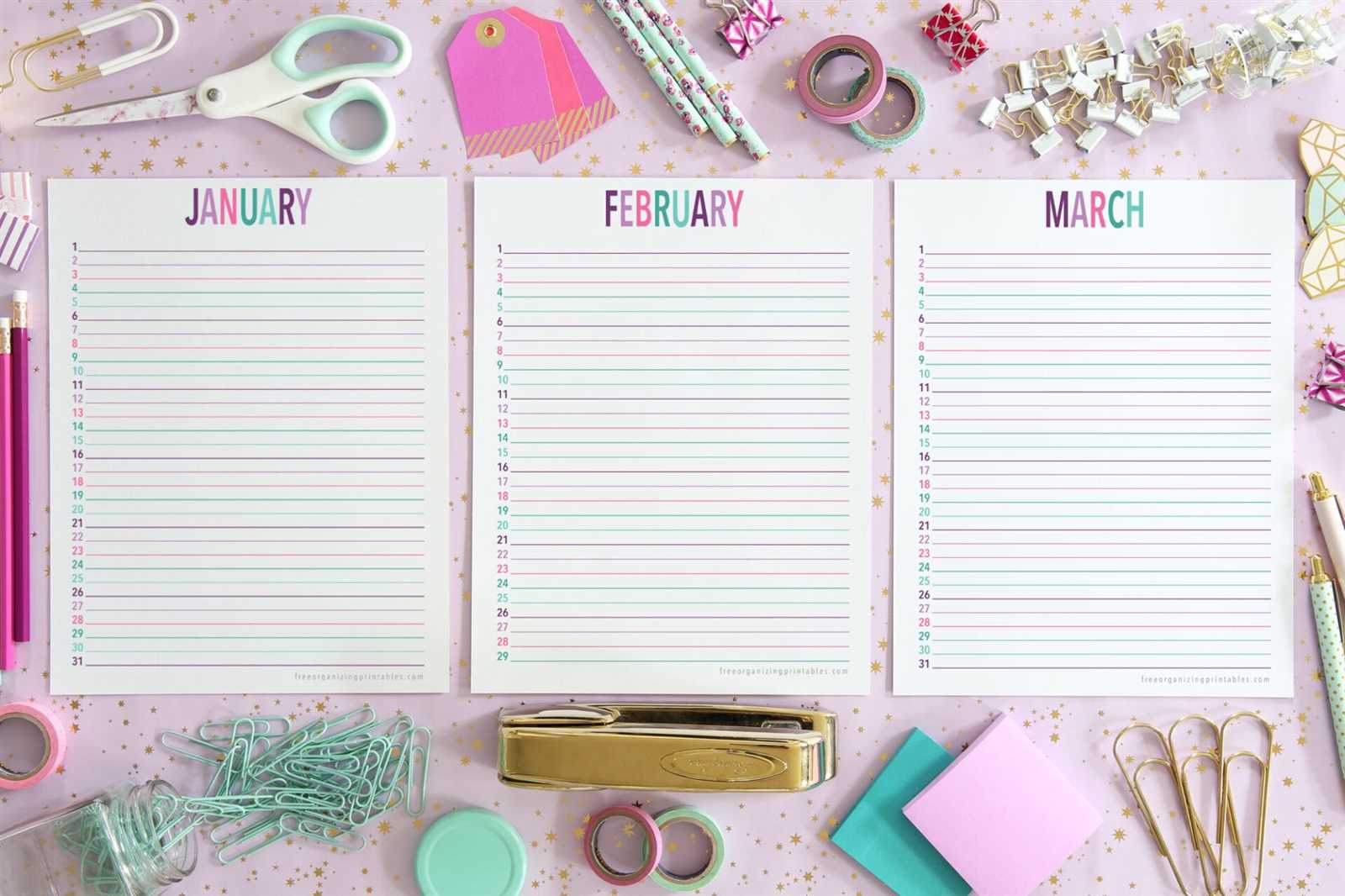 perpetual calendar template printable