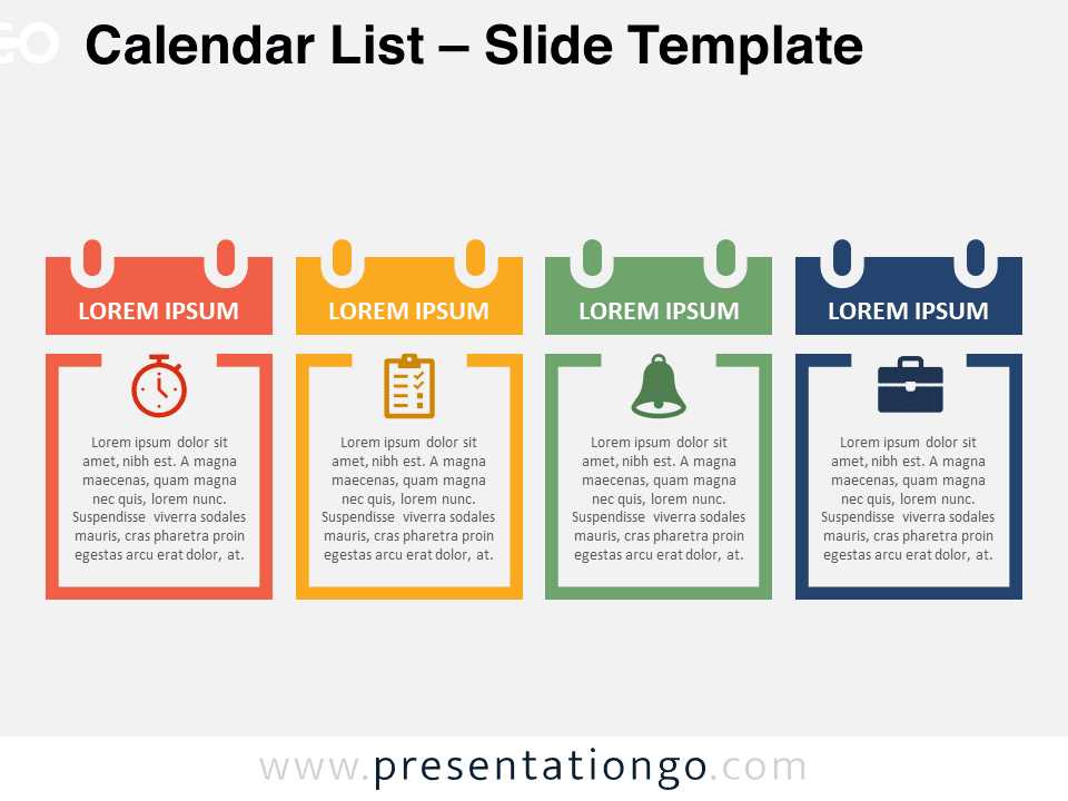 events calendar template powerpoint