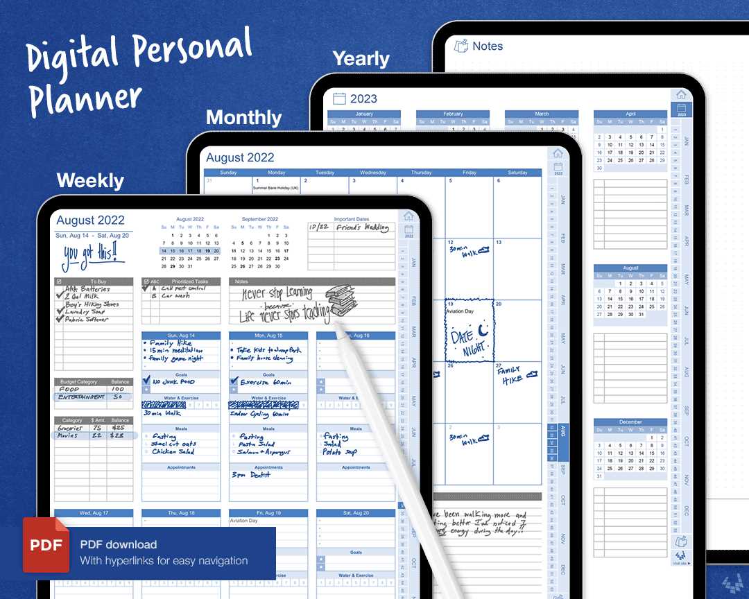 goodnotes monthly calendar template free