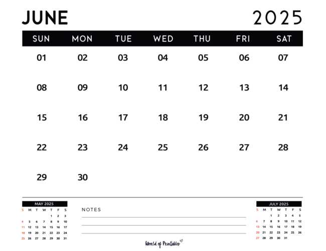 june and july 2025 calendar template