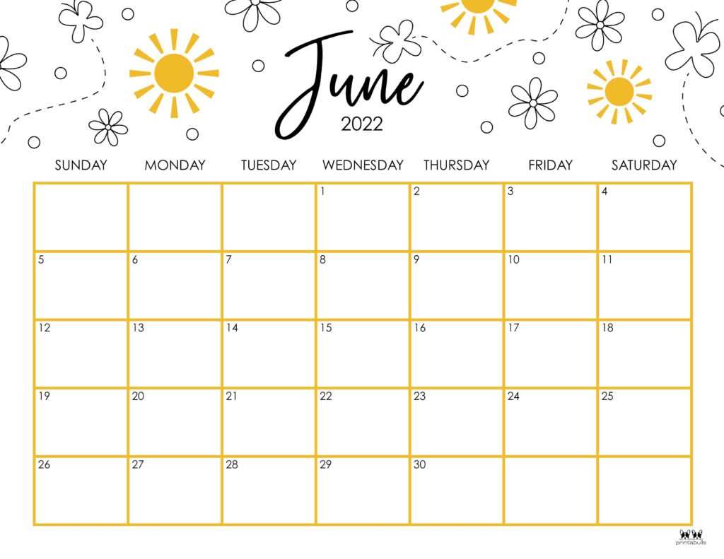 june calendar template free