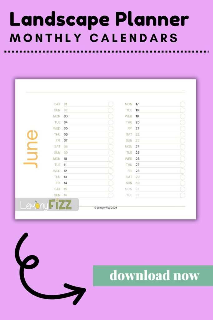 june calendar template free