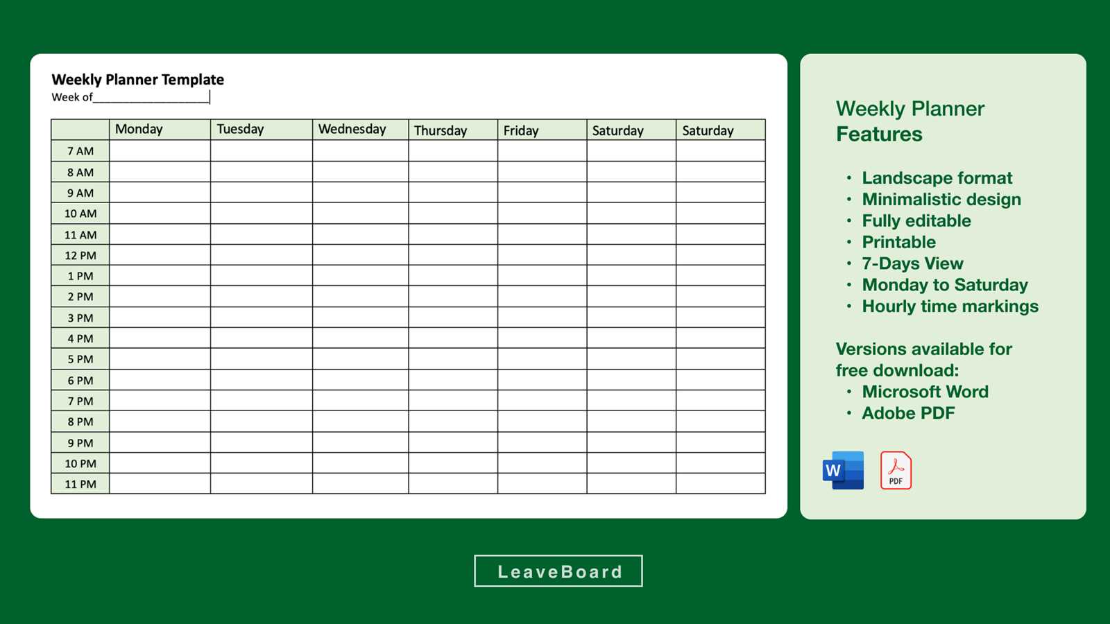 calendar with time slots template