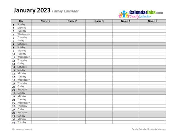 monthly agenda calendar template