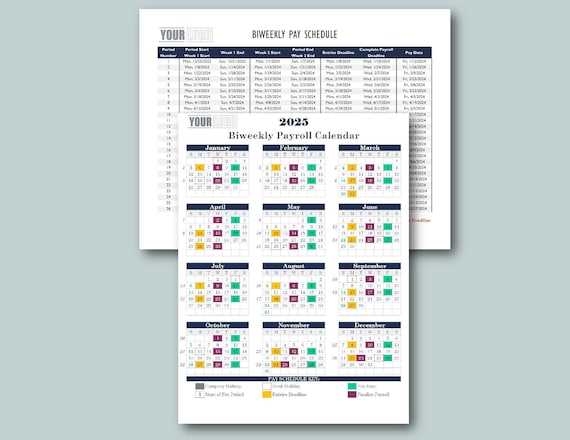 pay date calendar template