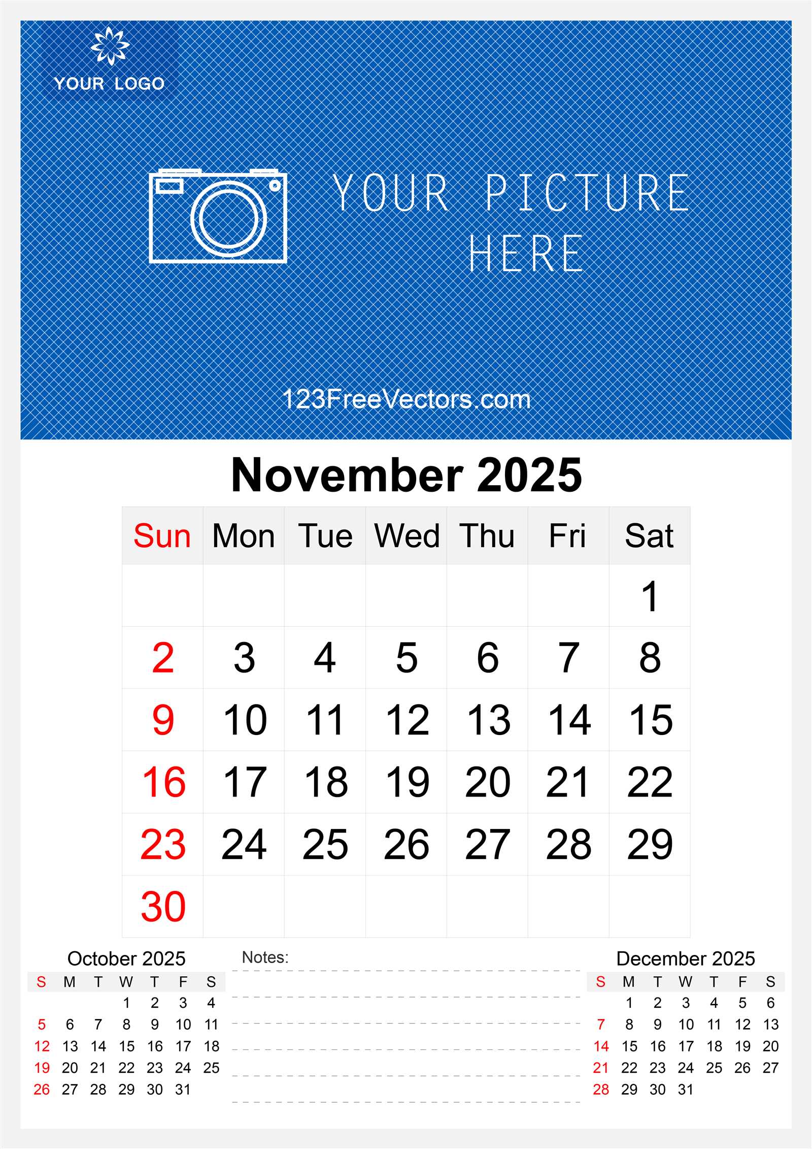 november 2026 calendar template free