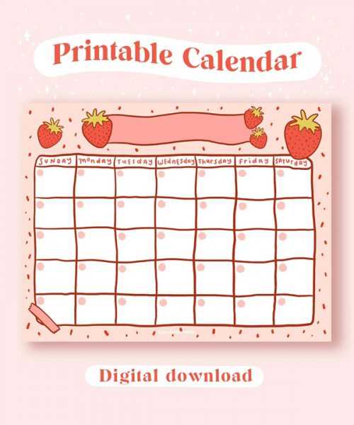 hello kitty calendar template