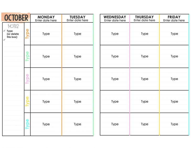 unit plan calendar template