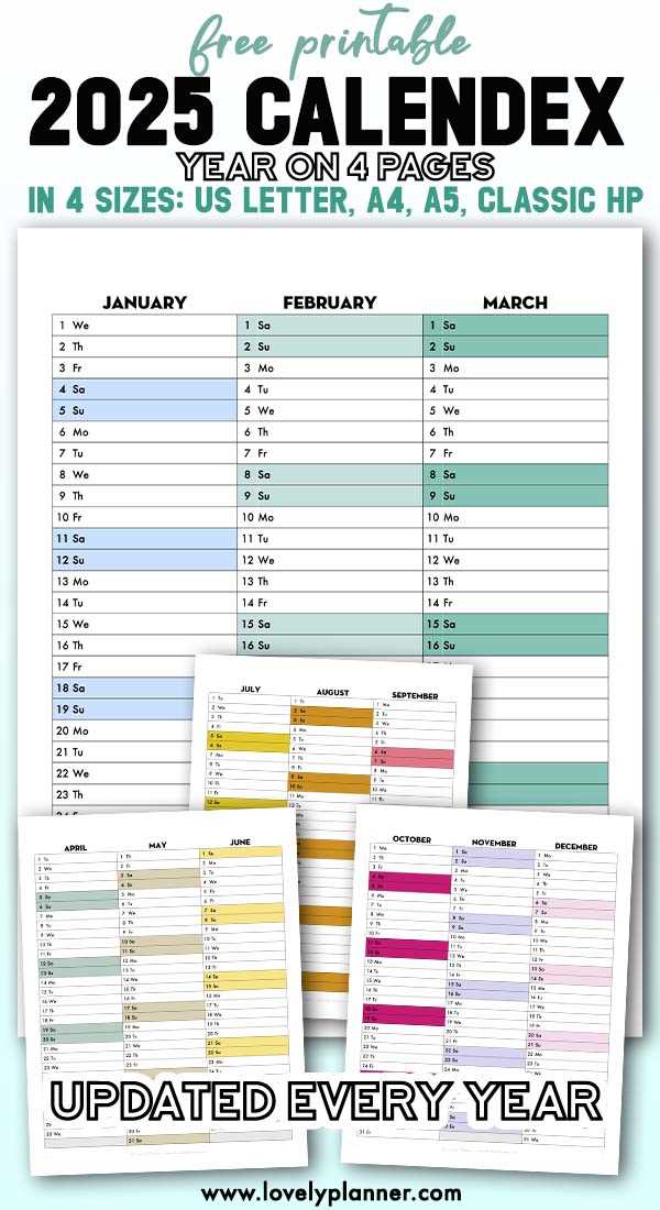 2026 quarterly calendar template