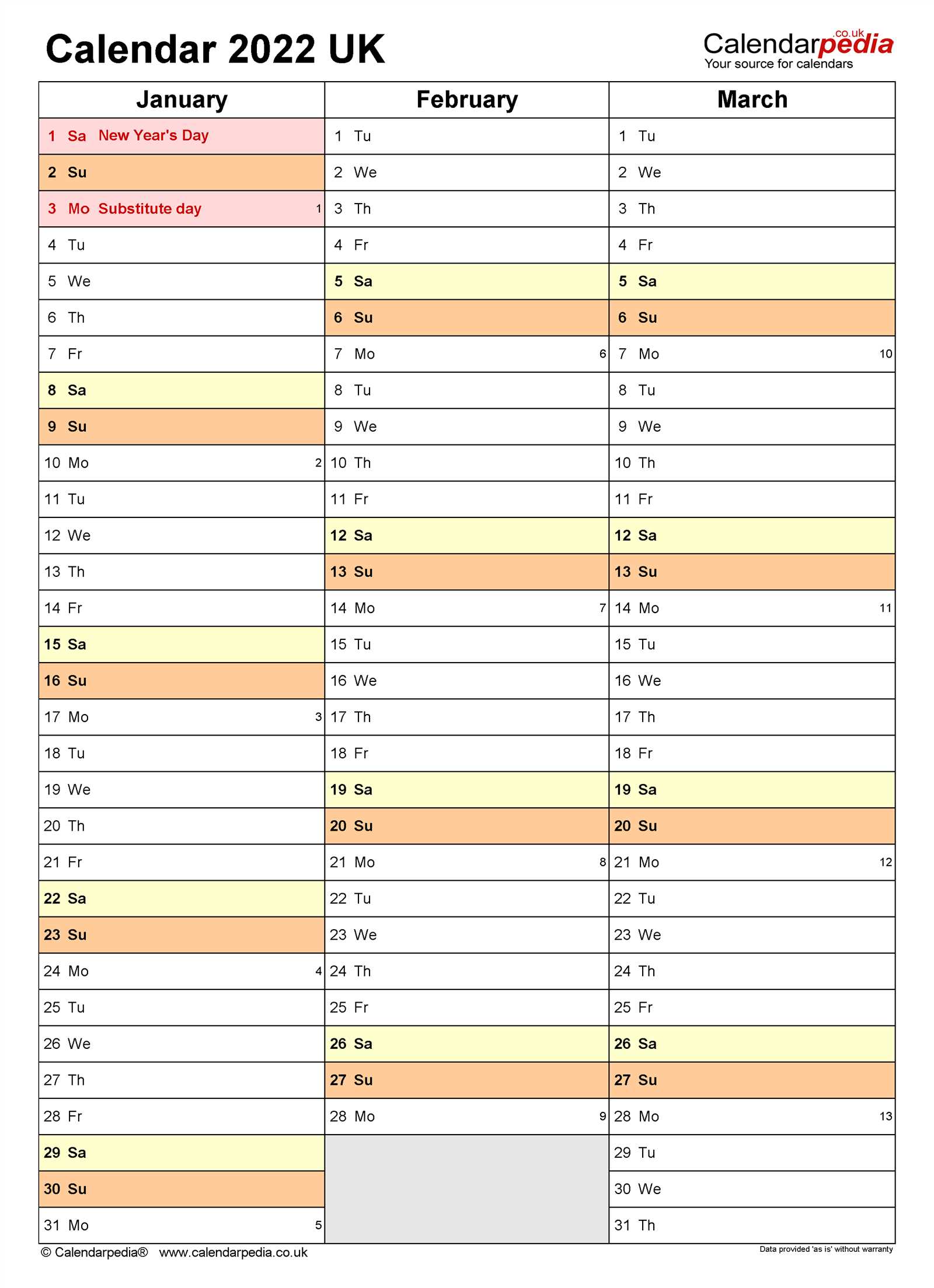 calendar template 4 months per page