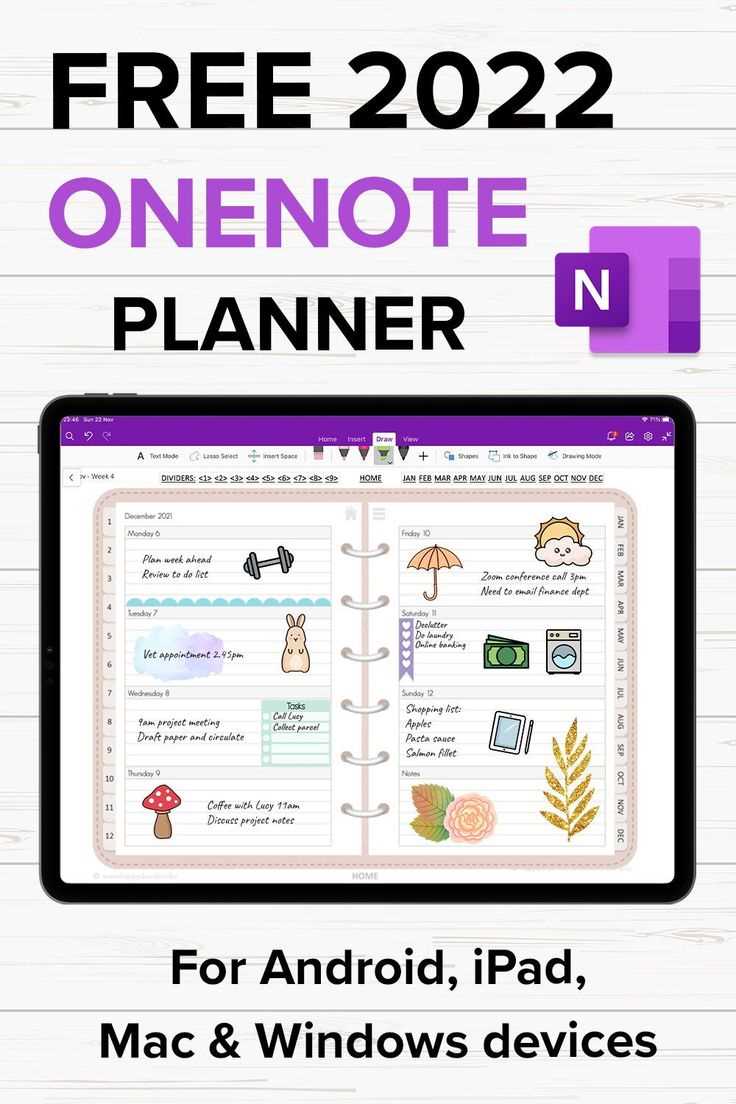 onenote calendar template download