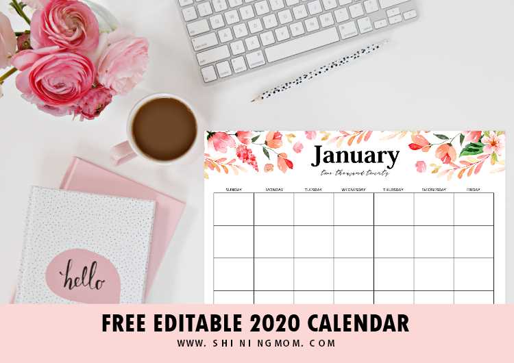 keyboard calendar template