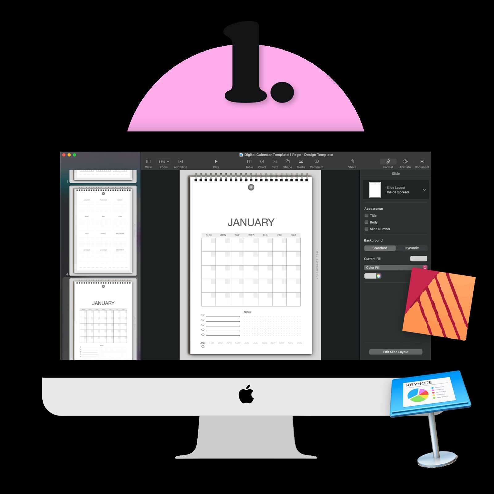 keynote calendar template