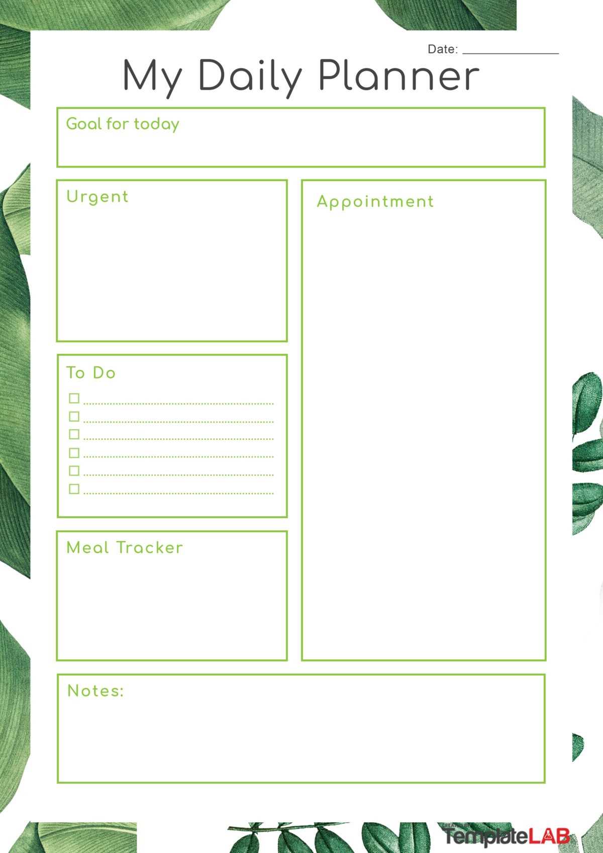 cute daily calendar template