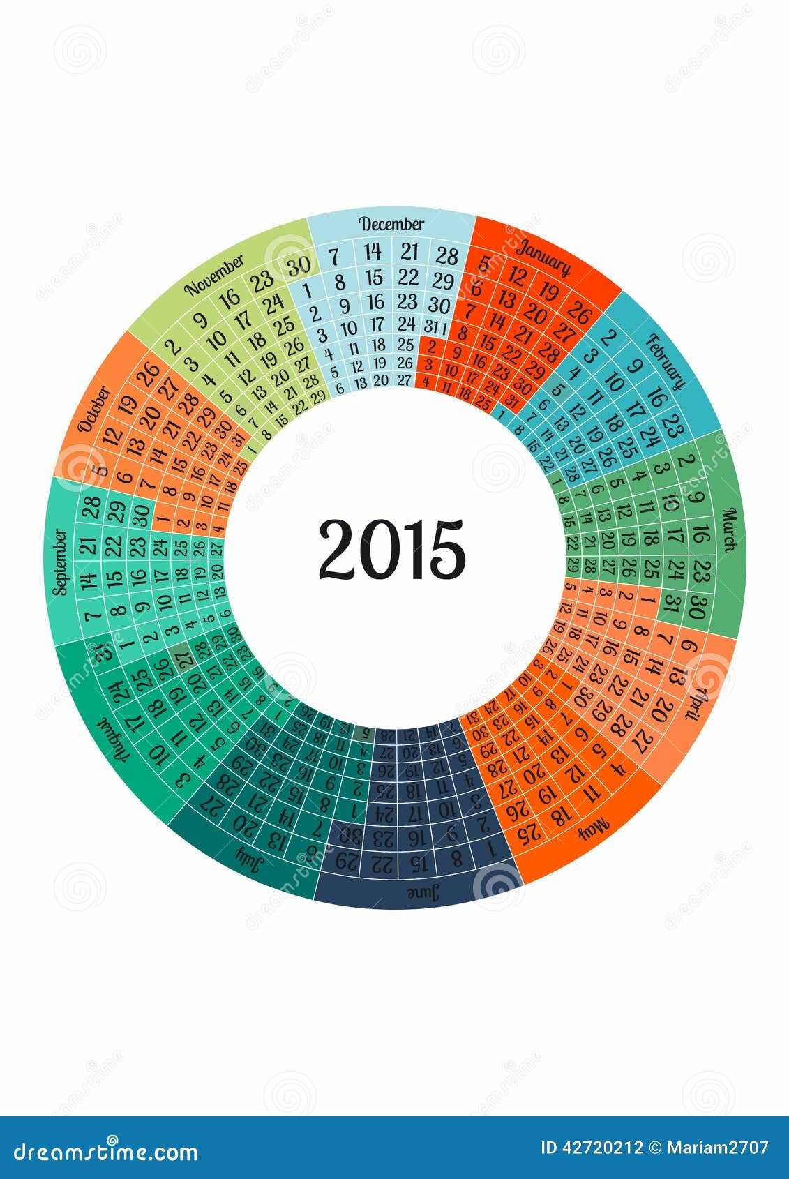 round calendar template