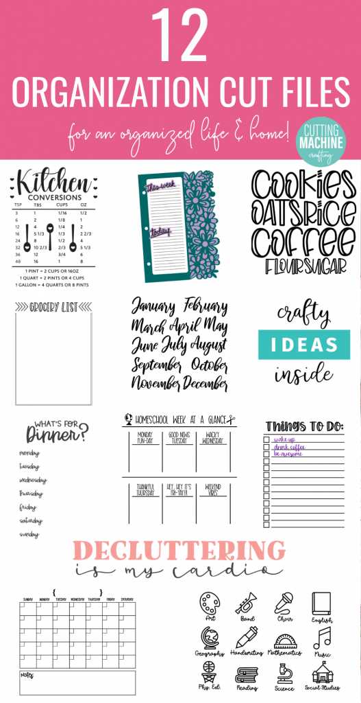 cricut template calendar svg free