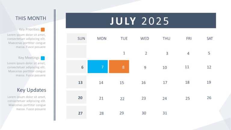 activity calendar template 2025