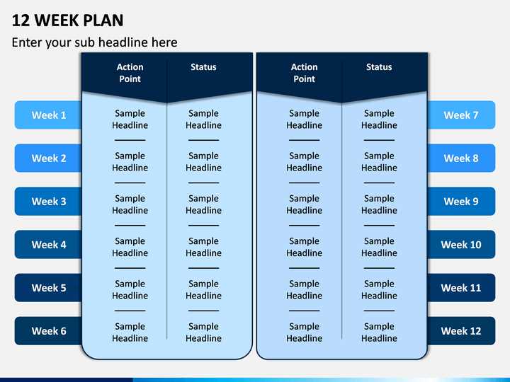 12 week calendar planning template