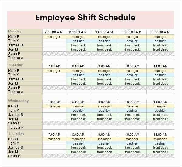 work calendar dcf template