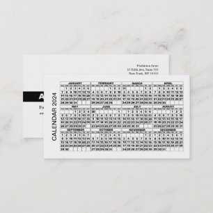 calendar business card template