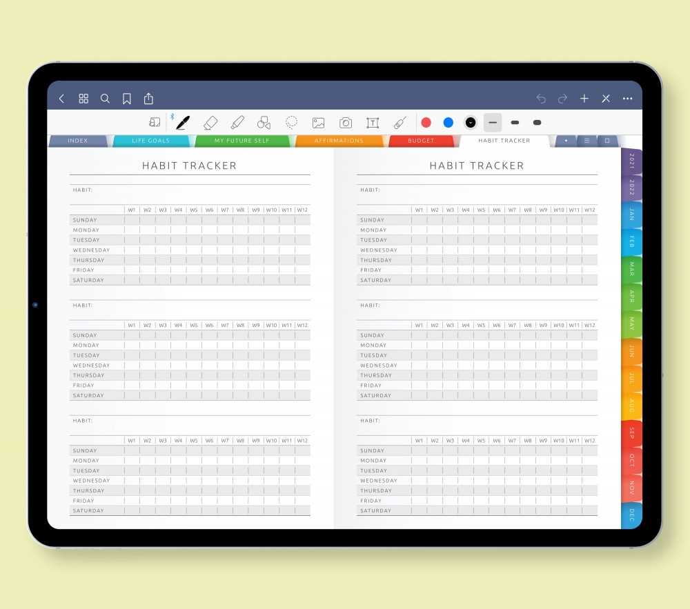 free notability calendar template