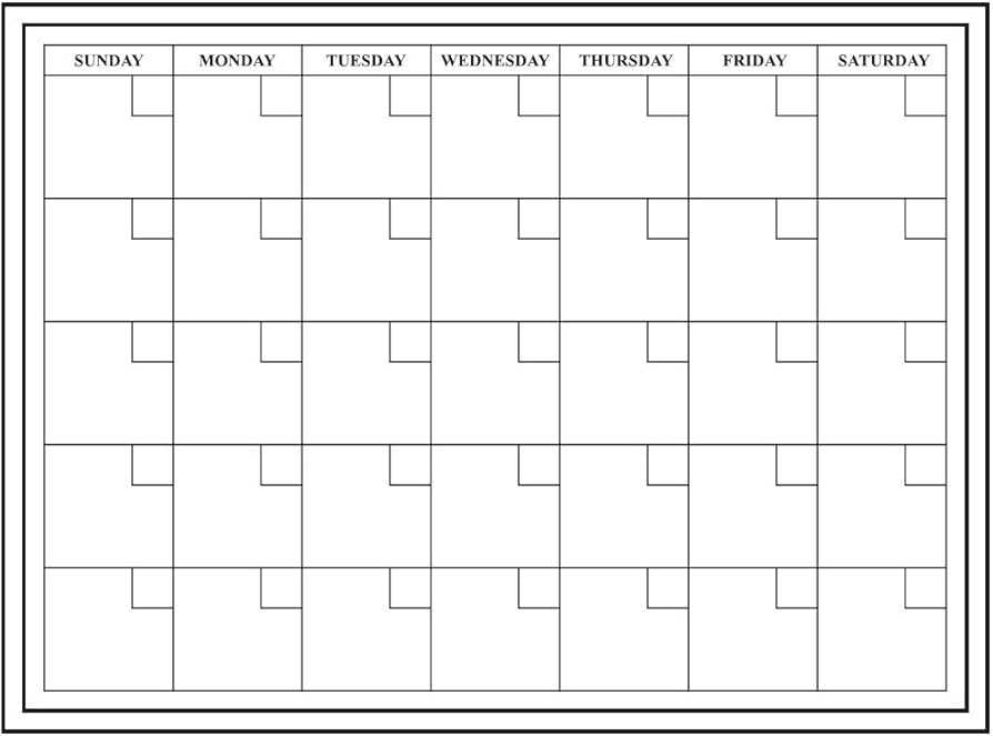 large monthly calendar template