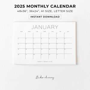 large monthly calendar template