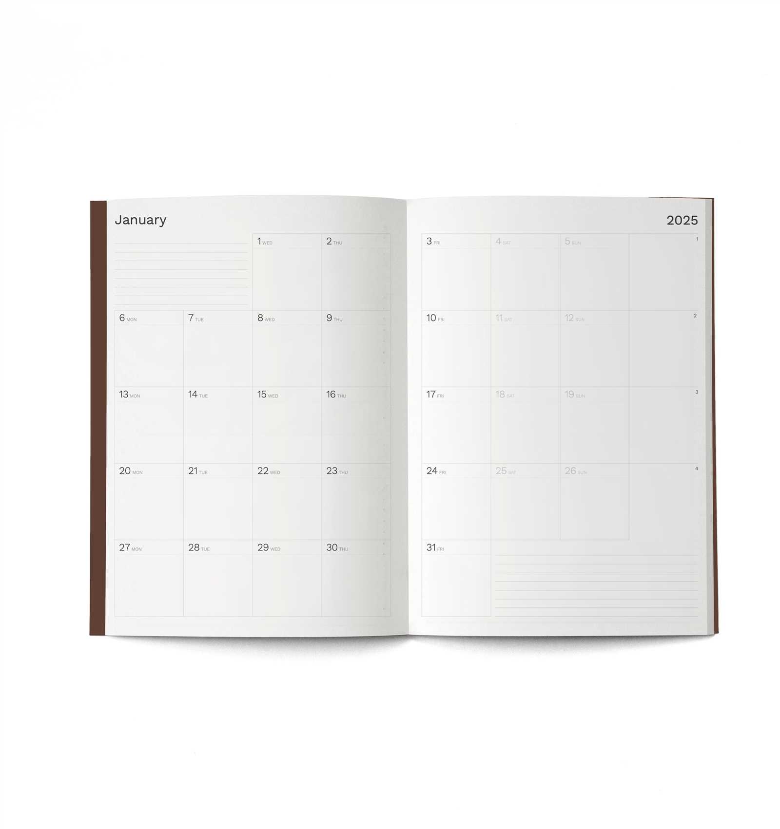 large monthly calendar template