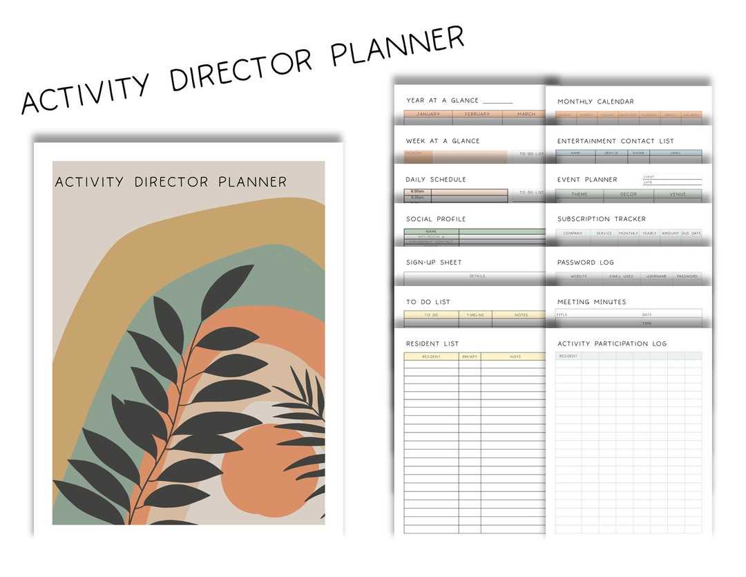 activity director calendar template