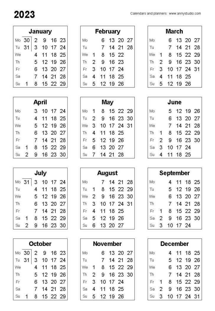 wallet calendar template