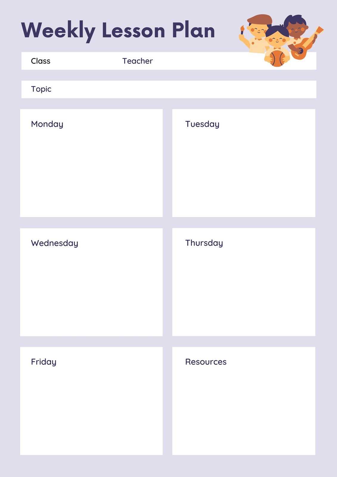 lesson plan calendar template free