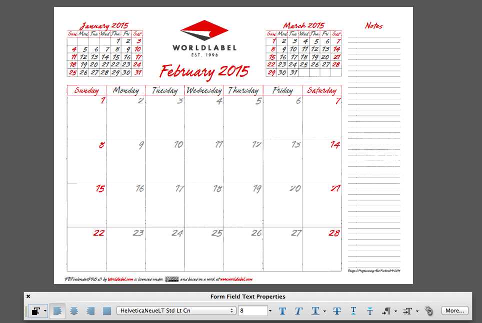 calendar template for libreoffice