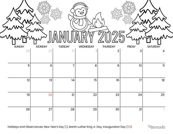 blank january calendar template