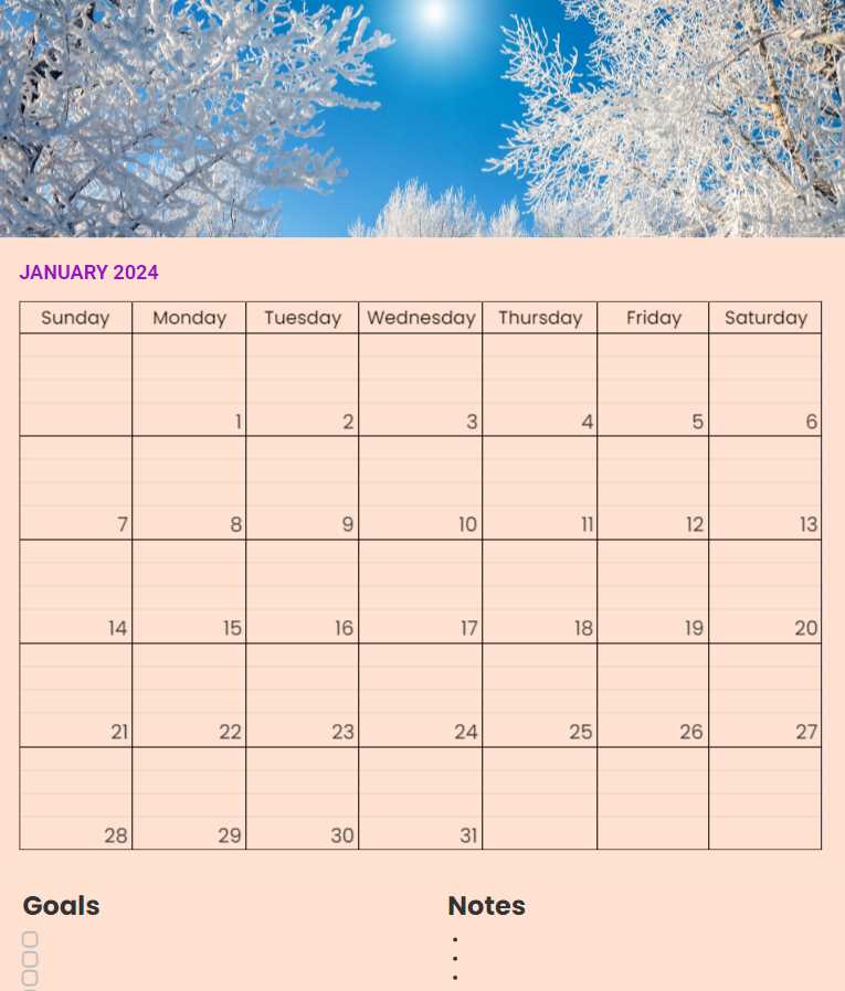 11 by 17 calendar template