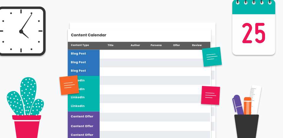 linkedin calendar template