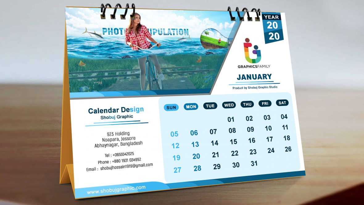 desk calendar design templates free download